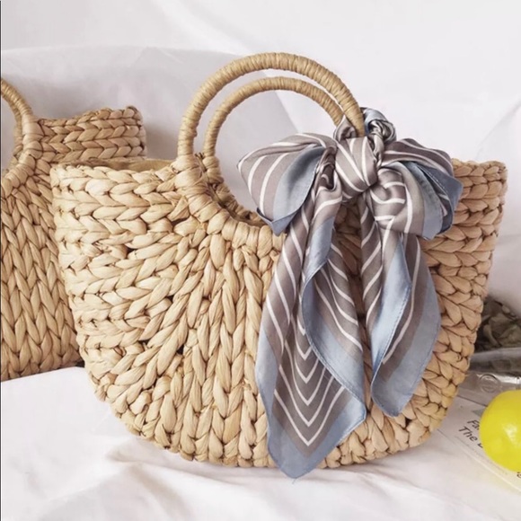 Handbags - Straw Retro Knitted Handbag • Rattan Straw